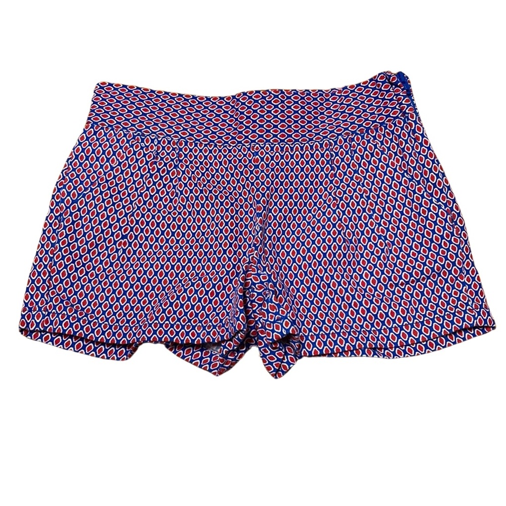 Janie and Jack Girls Size 5 Red White Blue Shorts 100% Cotton Adjustable Waist